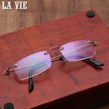 Ультралегкие очки для чтения Без Оправы унисекс, Пресбиопия, тонкий дизайн, металлические очки, вес 15 г, Gafas+ 1,0~ 4.0D LV007