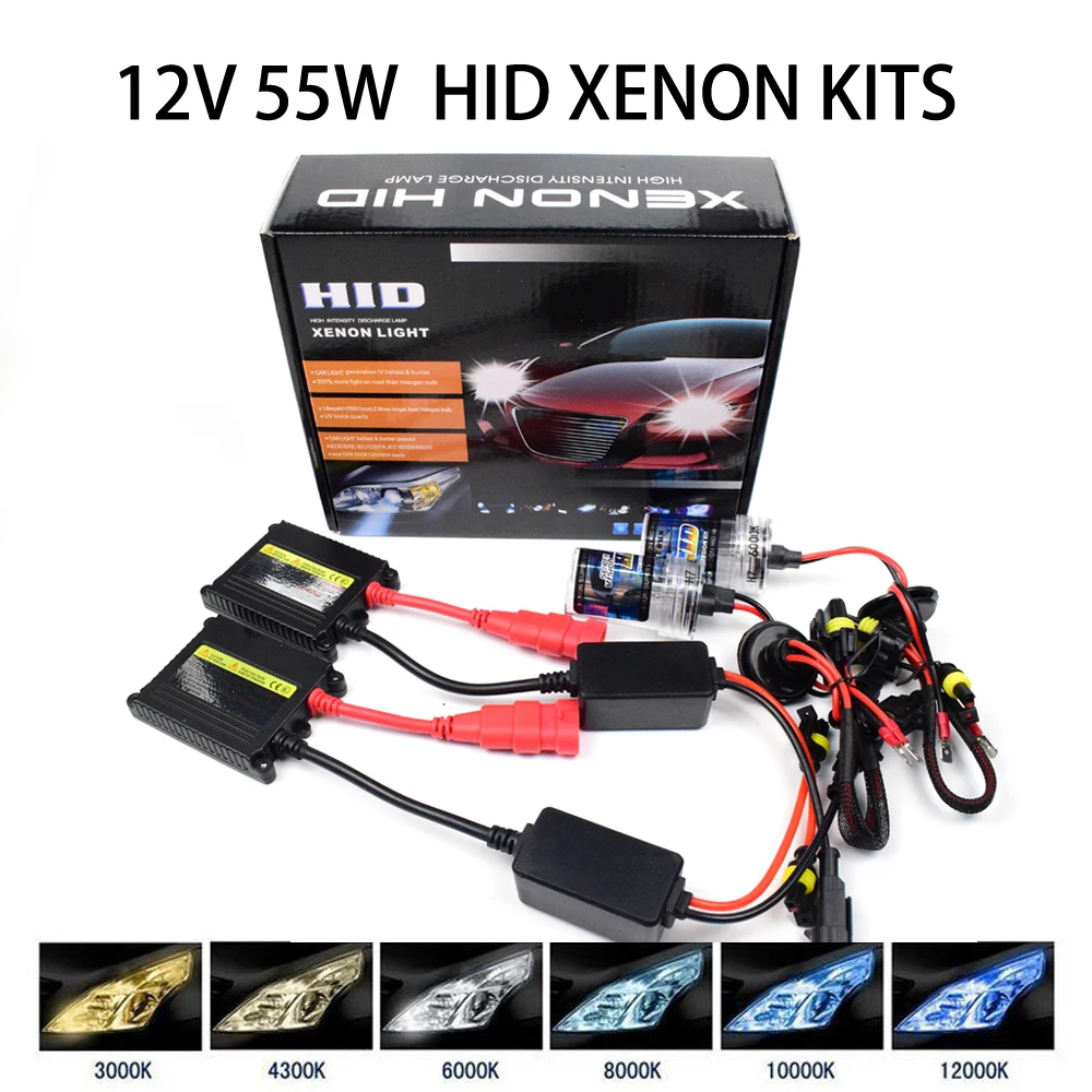 Luz do Carro para h1 Dyoung Escondeu Xenon h3 h7 h8 - h9 H11 9005 Hb3 9006 Hb4 3000 K-12000 k Lâmpada Kit 55 w ac 4 Automóveis e motos