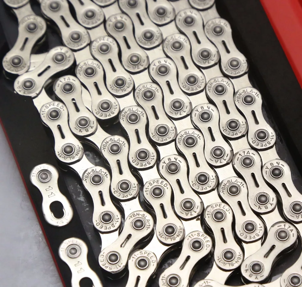 YBN SLA-H11 11 скоростная цепь для Shimano Sram Campagnolo серебро/золото 116 ссылка