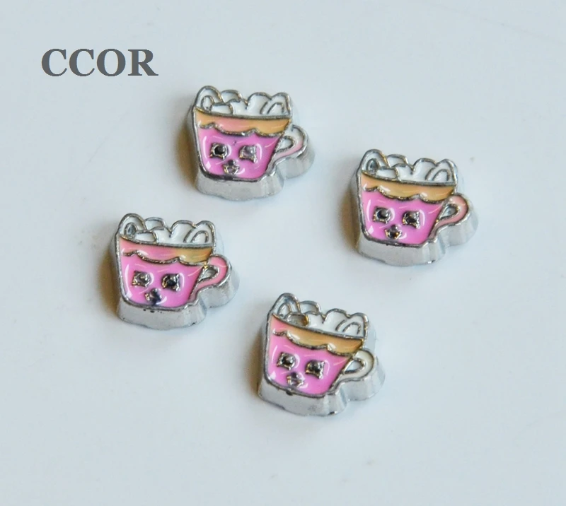 

10pcs Beautiful Cute Pink Water Glass Floating Charms Fit For Lockets, Gifts