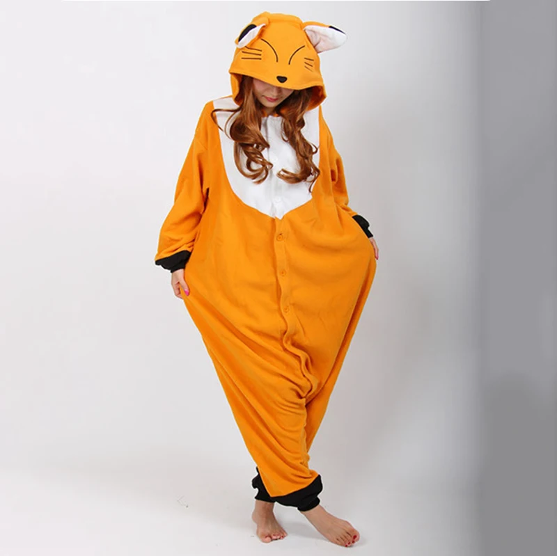 JINUO 2018 новый Fox пижама в виде животного для косплея onesie Для женщин костюм одна