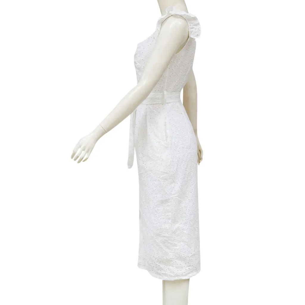 Женское белое кружевное платье vestido мини Повседневное женское модное с вышивкой