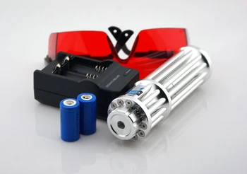 

High Power Military Blue laser pointers 100000m 100w 450nm Burning Match/dry wood/candle/black/Burn cigarettes+Glasses+Gift Box