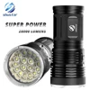 Powerful LED Flashlight with 18 x T6 LED Lamp bead waterproof searchlight Wide range Use 4 x 18650 battery of lighting ► Photo 1/6