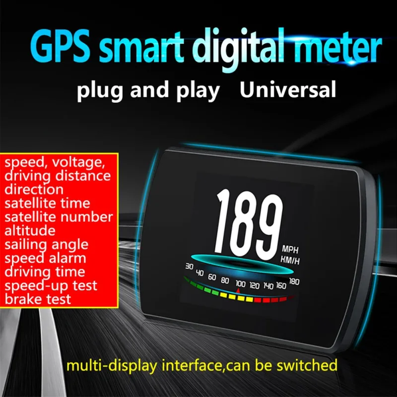 T800 Hud автомобилей Head Up Дисплей OBD gps на автомобиля компьютера цифровой смарт-измеритель HD OBD2 Дисплей Спидометр RPM Тахометр