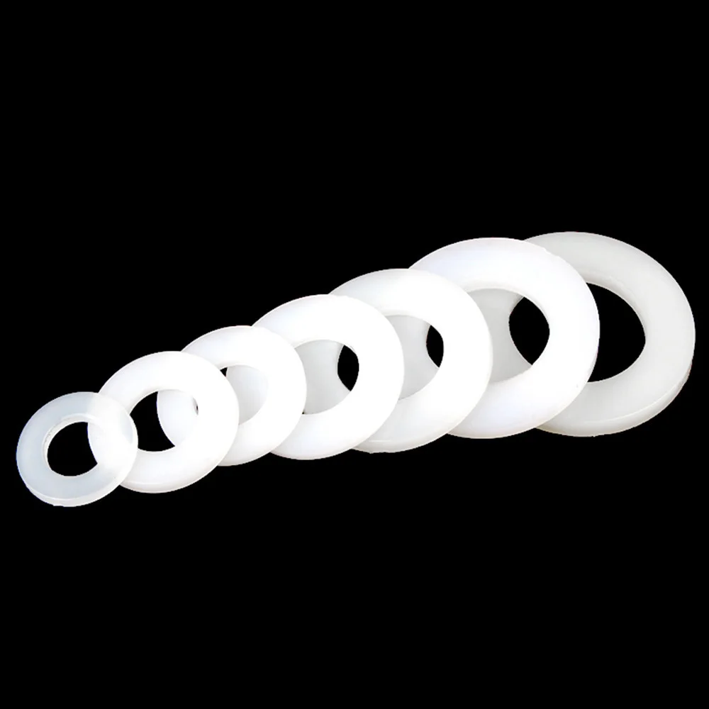 

20/50PCS M2 M3 M4 M5 M6 M8 White Nylon Gasket Plastic Gasket Insulated Plastic Round Flat Gasket Sealing Washer