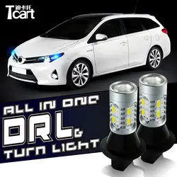 Tcart 7440 T20 WY21W СИД DRL Габаритные огни указатели поворота Бесплатная доставка для Lexus RX330 2006-2008