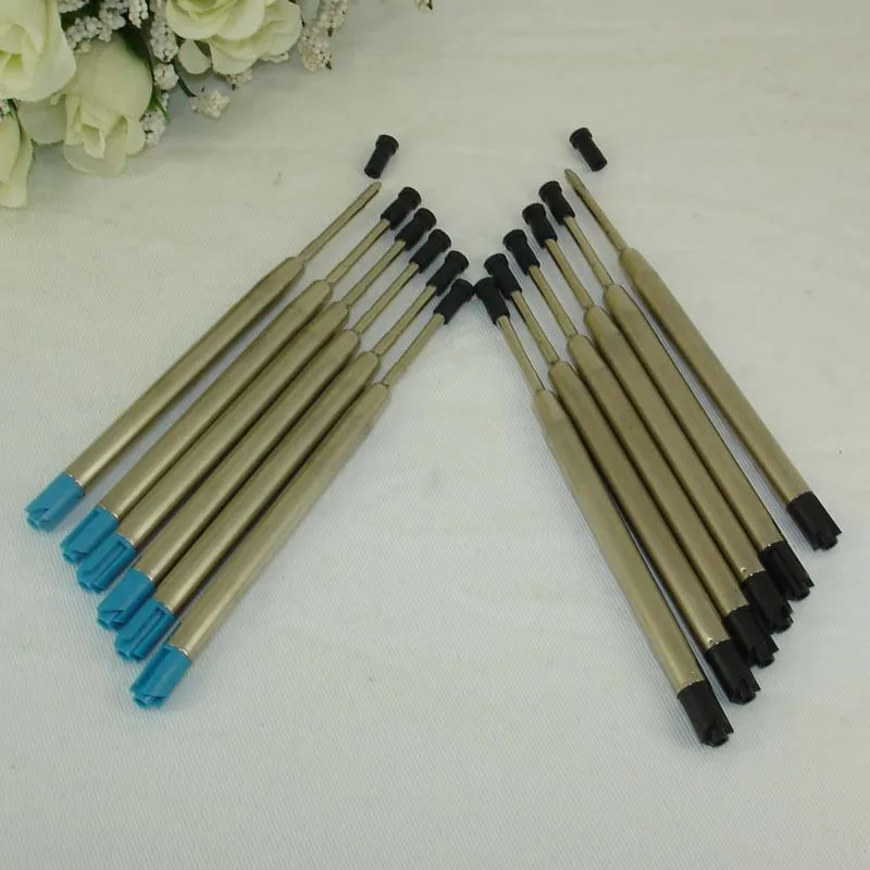 

12pcs Regular Office Stationery Accessories School Ball Pen Parts Writing Lead size 1.0mm Refillable Metal Cartridge Pen refills