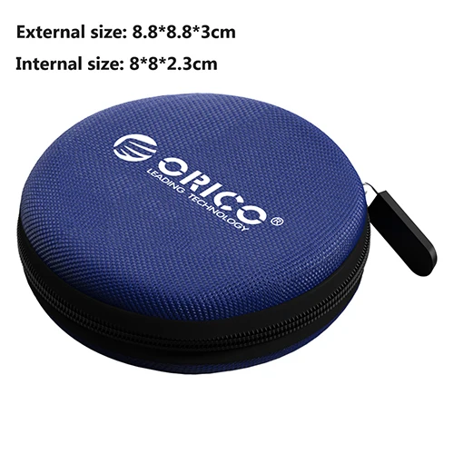 ORICO EVA коробка для хранения портативный Круглый квадратный прямоугольный жесткий чехол для хранения сумка для наушников зарядное устройство SD TF карты аксессуары - Цвет: PH-EH2 Blue