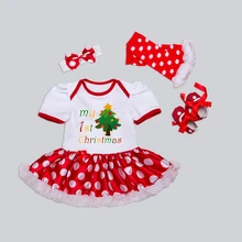 Newborn Christmas Clothes Baby Girls Clothing Set My First Christmas Baby Clothes Set Ruffle Tutu Dress New Born Baby Clothing