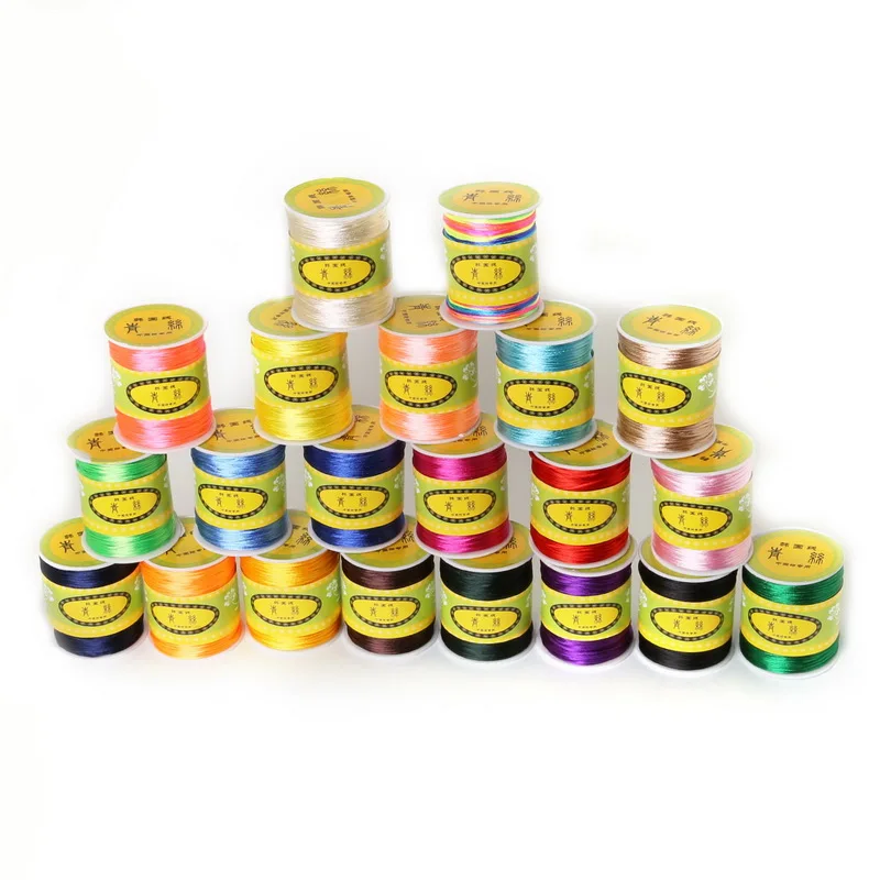 

1.5mm 70m/Roll Mix Nylon Cord Satin Koreal Knotting Silky Macrame Cord Beading Braided Bracelet String Thread Jewelry Making DIY