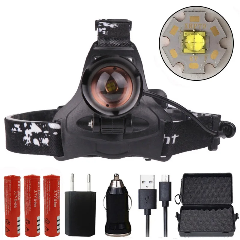 Option F Litwod Z402608 светодиодный налобный фонарь чип XHP70.2 налобный светильник 40000lum мощный охотничий зум налобный светильник налобный фонарь фонарик Фонарь - Испускаемый цвет: Option F