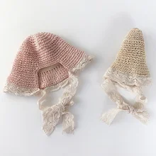 Шапки, шляпы, кружевные соломенные шляпы для весны, лета, уличные, пляжные, детские, дышащие, Sunhat FH99