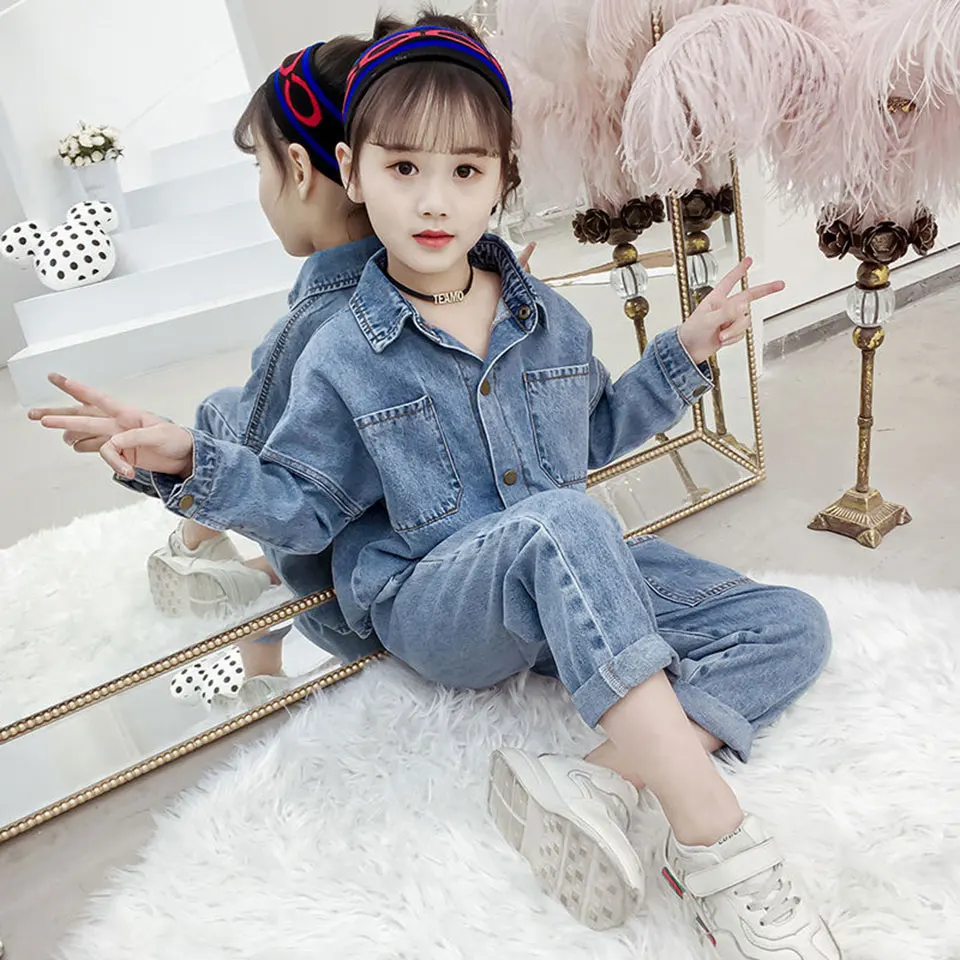 

New Arrivals 2 Pieces Kid Girls Long Sleeve Jackets Coat+ Pants Sets Age For 4 5 6 7 8 9 10 11 12 13 Yrs Baby Girls Clothes