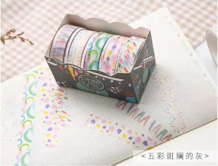 5+ 4 шт./партия Kawaii Serise коллаж лента DIY декоративные Скрапбукинг изоляционная лента клейкая набор декоративного скотча Васи этикетка Стикеры канцелярских принадлежностей - Цвет: 6