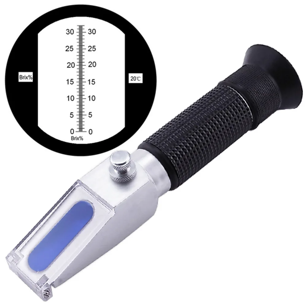 New Handheld Brix Refractometer with Adjustable Focus + Built in