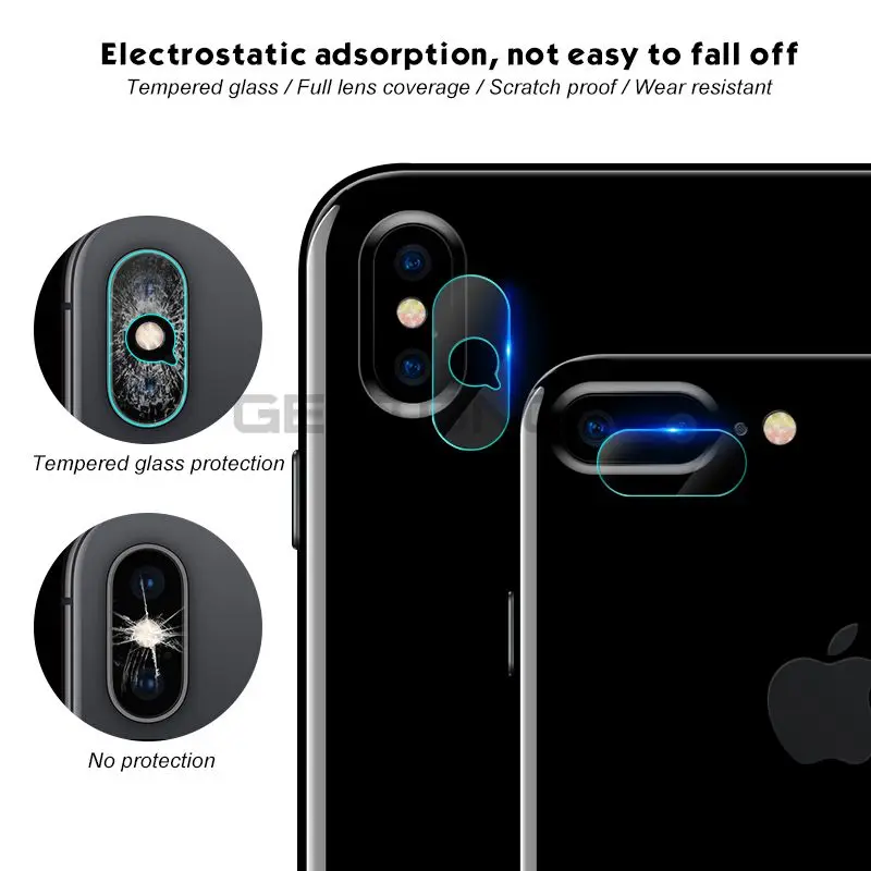GerTong HD пленка для объектива iPhone 7 8 Plus X XS MAX XR задняя крышка камеры защита