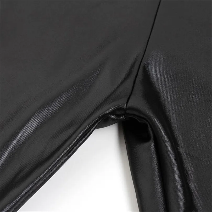 YSDNCHI Winter Leather Leggings Women Pants Elastic High Waist Warm Leggin Thick Velvet Pants Black Push Up leggings