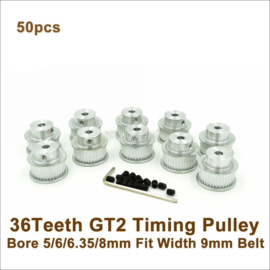 2GT Bore 5//6.35//8mm 20 Teeth Timing Pulley For Width 10mm Belt 3D Printer Parts