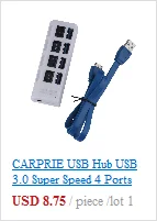 CARPRIE Usb Hub 3,0 4 Порты со штепсельной вилкой европейского стандарта настольное крепление USB3.0 HUB адаптер внешний стерео звуковой адаптер