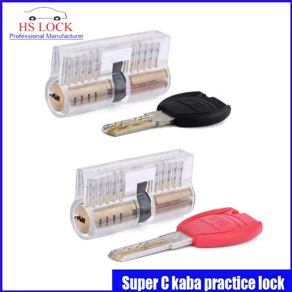

Newest Cutaway Inside View Difficult Practice super kaba C Transparent Padlock Lock Training Skill Pick Padlock For Locksmith