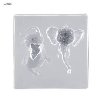 

Crystal UV Epoxy Silicone Mold Handmade DIY Jewelry Transparent Resin Elephant Shape Mould for Crafts
