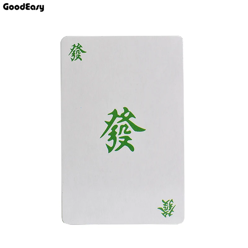 Карты игральные пластиков Mahjong Высокое качество водонепроницаемые пластиковые игральные карты с 2 акриловые игральные кости и мешочек из фланелета путешествия маджонг покер карты китайская игра