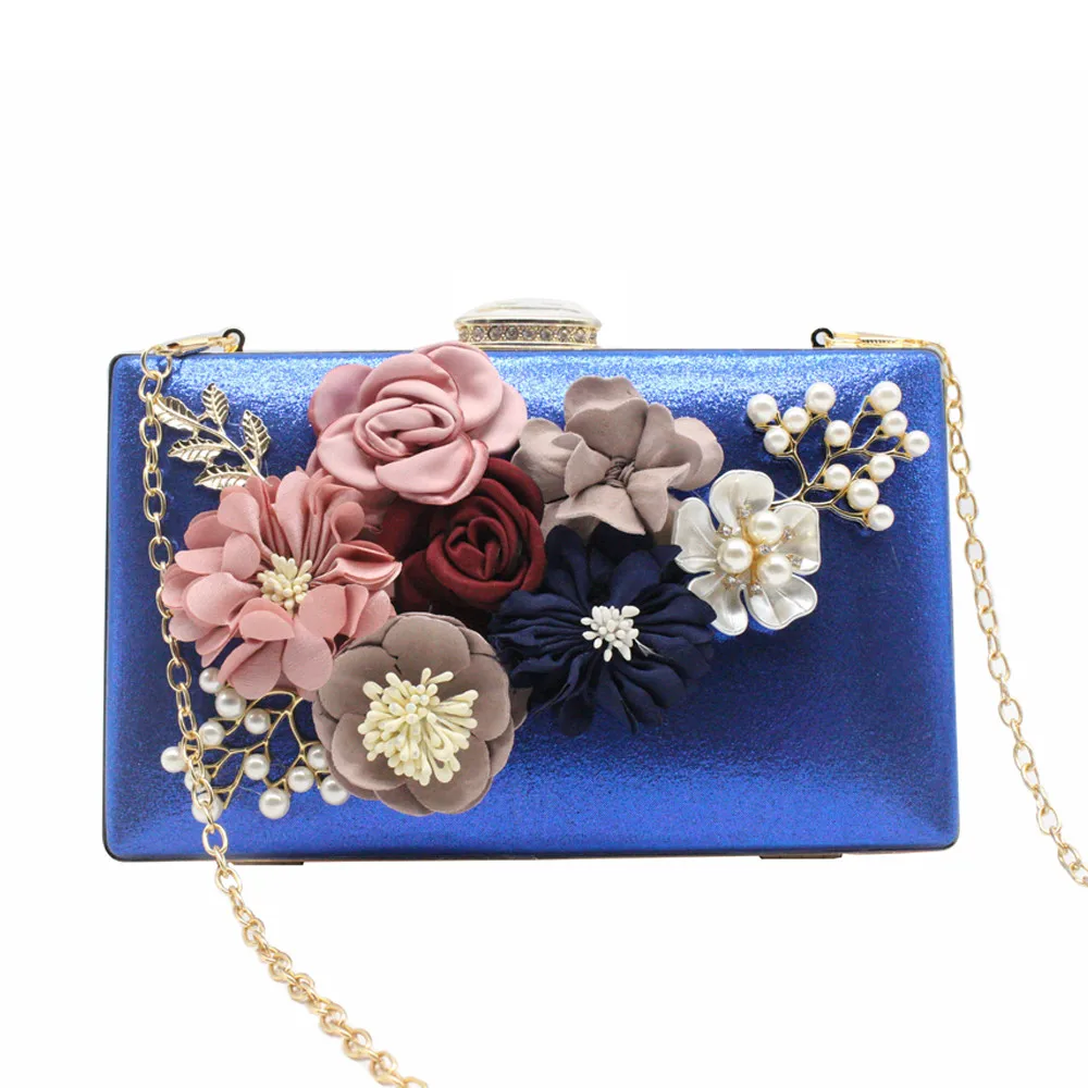 Women Evening Bag Ladies Flower Wedding Clutches Female Pink Black Clutch Purse Women Evening Bag Ladies Flower Wedding Clutches Female Pink Black Clutch Purse