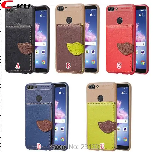 

C-ku For Xiaomi Redmi 6A 4A 4X 5 Plus NOTE 5A Leaf Auto Focus Soft TPU Leather Case Credit ID Card Slot Stand Cover Skin 100pcs