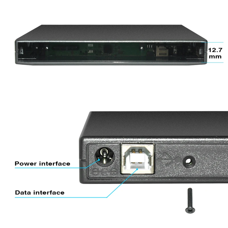 Maikou 12 7 мм USB 2 0 Внешний DVD/CD ROM чехол для ноутбука Настольный ПК оптический диск SATA
