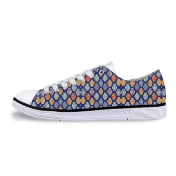 

Fashion Colorful Twilight Moroccan Casual Vulcanize Shoes For Women Classic Low Style Canvas Shoes Women Lace-up Zapatos mujer