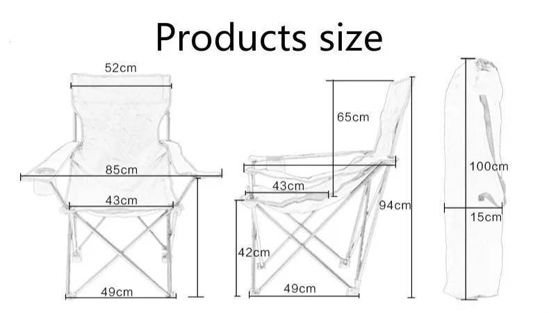 Открытый пляж складной стул для рыбалки портативный складной стул Досуг кресло для отдыха ткань Оксфорд Твердые высокого качества cadeira