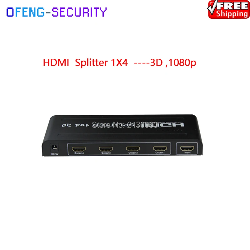 1X4 HDMI Splitter, Mini HDMI Splitter-V1.4, Поддержка 3D, 4 К x 2 К/30 Гц для 3840X2160/30 Гц доступ к нескольким раковин HDMI