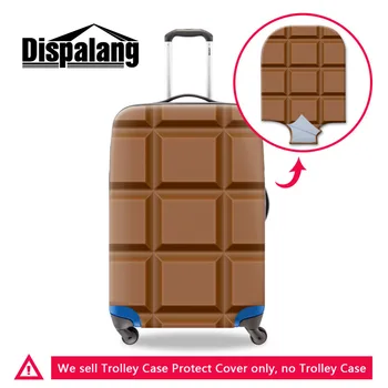 

Dispalang Luggage Protective Cover For Trolley Suitcase Chocolate Pattern Thick Dustproof Elastic Cover Travel Accessories