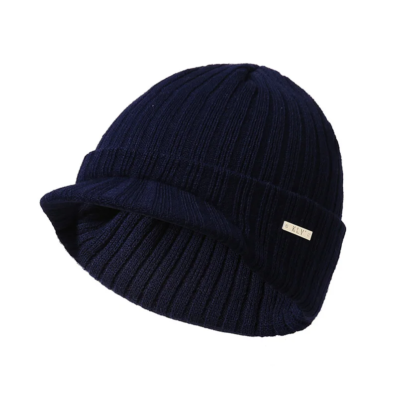 

2019 Fashion Men Women's Hat Autumn Winter Casual Solid Unisex Stripe Knitting Soft Warm Visors Peaked Cap Sport Skiing Caps