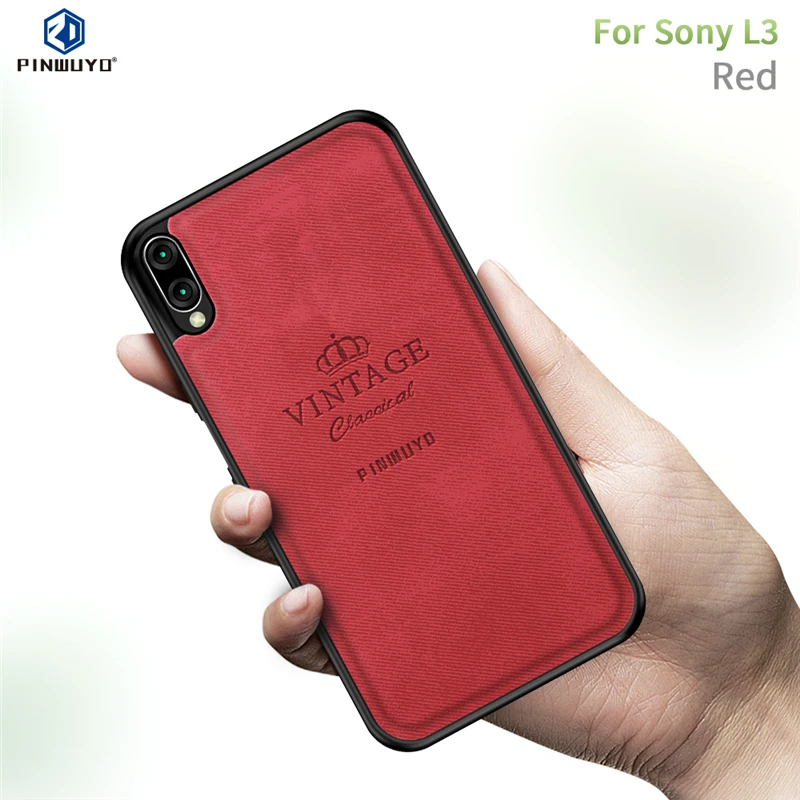 Для sony Xperia L3 чехол Чехол Винтажный из кожи ПУ и ПК Твердый кожух подходит для