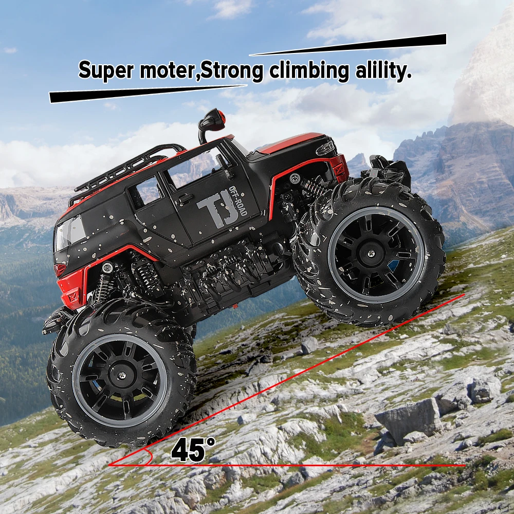 GizmoVine RC автомобилей 2 4 ГГц 1/16 байк колеса Рок Гусеничный ралли Bigfoot Off внедорожник