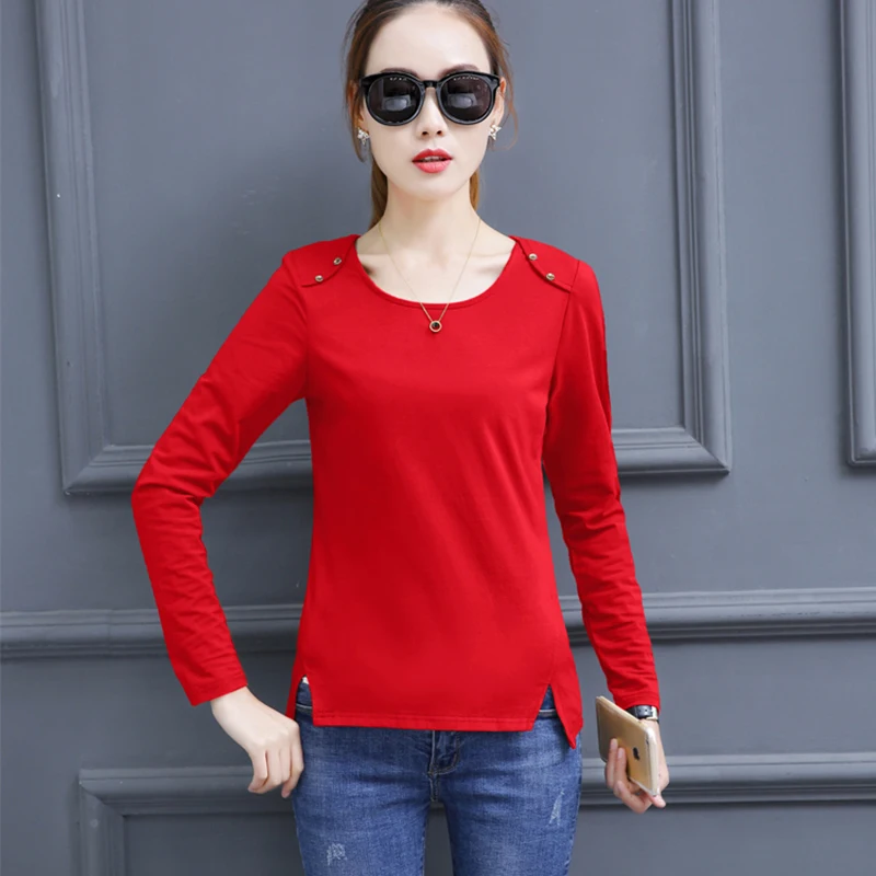 

Shintimes Poleras De Mujer Moda 2018 Korean Style Long Sleeve T Shirt Women Vogue Tshirt T-Shirt Woman Clothes Tee Shirt Femme
