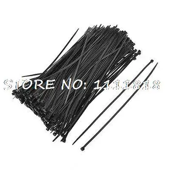 

250 Pcs 5mm Width Black Nylon Cable Cord Wire Zip Tie Organizer 10"