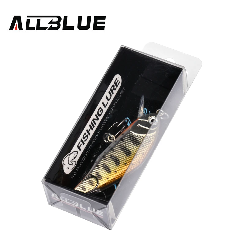 ALLBLUE EDGE 64S Heavy Sinking Minnow Flat Fishing Lure 64mm/7g Trout Crank Artificial Hard Bait Crankbait Freshwater Tackle