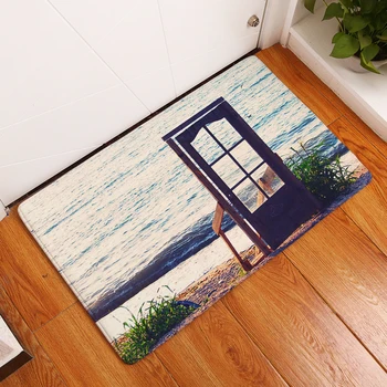 

New Anti-Slip Carpets Beautiful Scenery Print Mats Bathroom Floor Kitchen Rugs 40X60 50X80cm