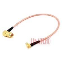 15 см коаксиальный RG316 косичку правый угол SMA мужчин правый угол MCX Мужской Соединительный кабель