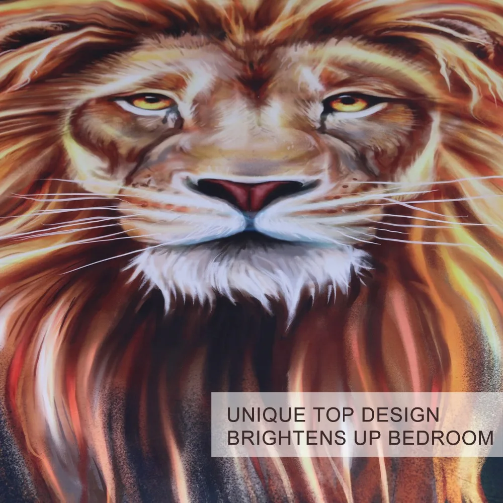 BlessLiving الذهب الأسد طقم سرير الفني الأسد الوجه غطاء لحاف 3D النفط اللوحة 3 قطعة البرية الحيوان تيل الأزرق السرير يغطي الملك BlessLiving الذهب الأسد طقم سرير الفني الأسد الوجه غطاء لحاف 3D النفط اللوحة 3 قطعة البرية الحيوان تيل الأزرق السرير يغطي الملك