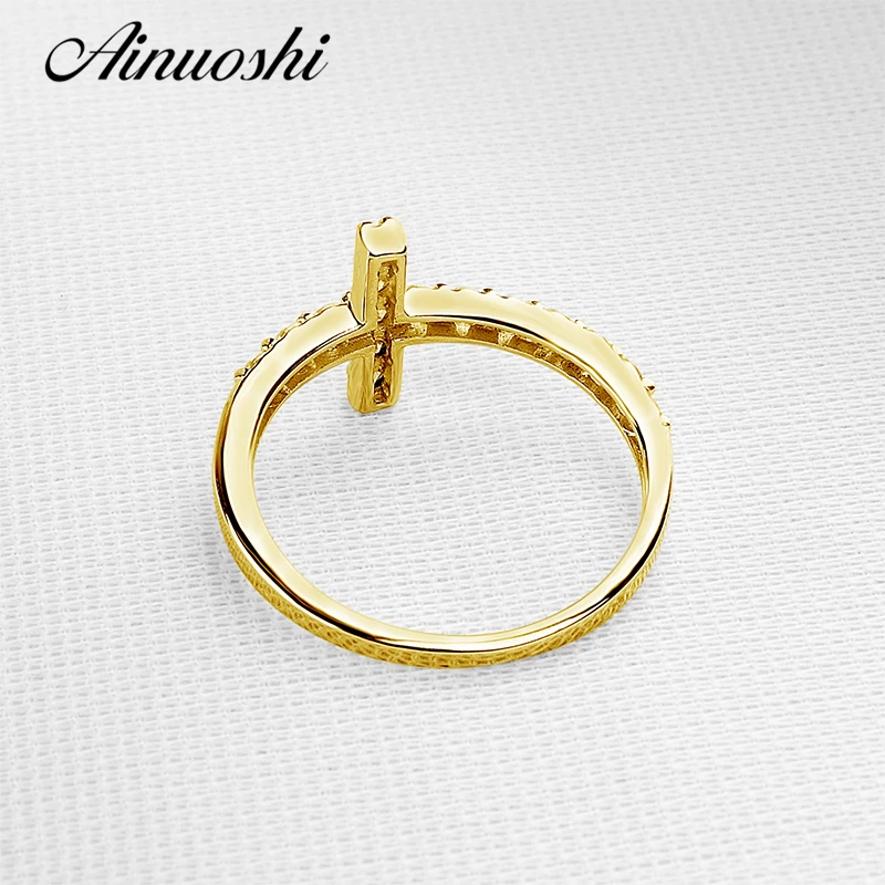 Real 10K Yellow Gold Micro Pave Sona Synthetic Simulated Diamond Engagement Wedding Ring Lady's Fashion Jewelry Ring Real 10K Yellow Gold Micro Pave Sona Synthetic Simulated Diamond Engagement Wedding Ring Lady's Fashion Jewelry Ring