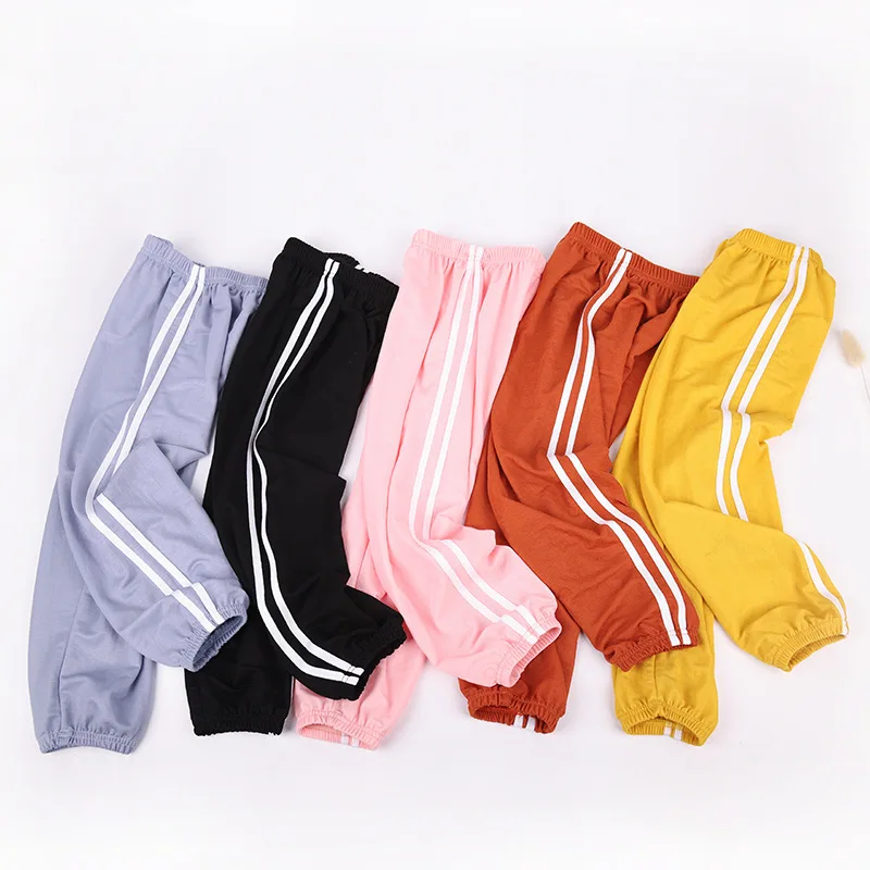 

12M-8T Kids wear mosquito pants new boys girls pants pull baby air conditioning pants children's beach pants kids trousers