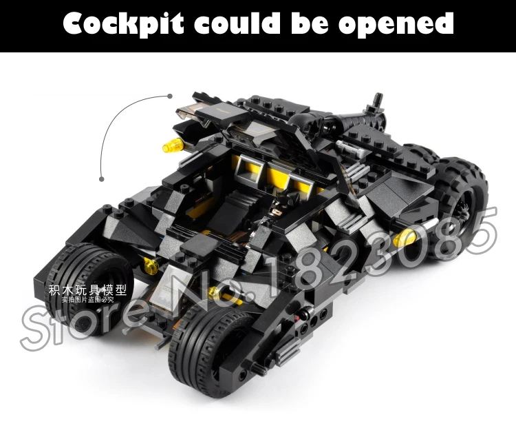 325PCS Super Heroes Batman Movie The Tumbler Batmobile Tank 7105 Figure Building Blocks Assemble To