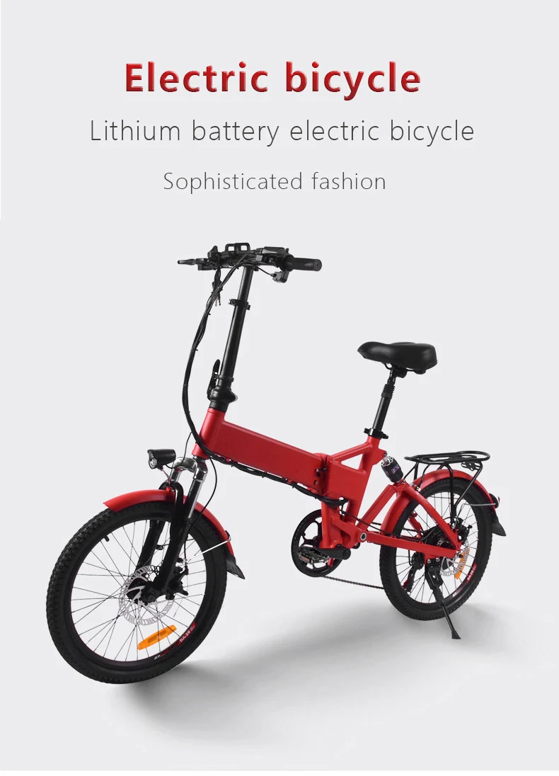 Sale LOVELION adult mini folding Electric Power motor bike smart portable foldable Red Bicycle With pedal ebike LOVELION EU for bikes 10