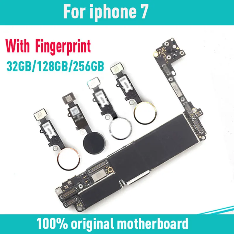 

32gb 128gb 256gb for iphone 7 4.7inch Motherboard with/without Touch ID, Original unlocked for iphone 7 Mainboard with Chips