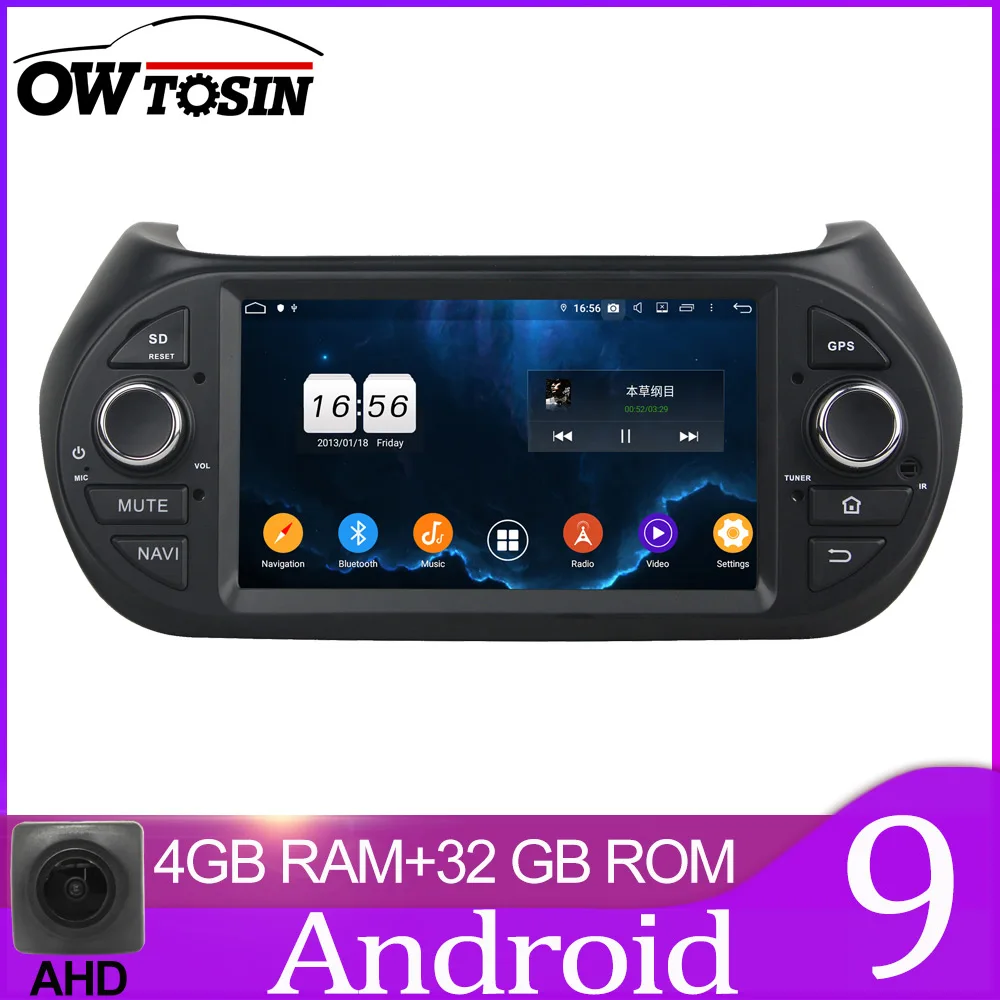 32GB unit only Owtosin Автомобильный Радио Видео плеер навигация gps Android 9,0 для Fiat Fiorino Qubo Citroen Nemo peugeot Bipper 2008- автомобиль - Цвет: 32GB unit only