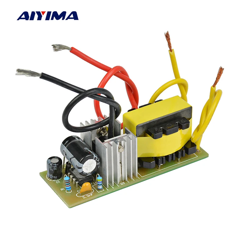 

Aiyima Mini DC-AC DC12V To AC220V Inverter Board 100W 0.2A Electronic Booster Module For Emergency Lighting High Frequency